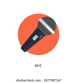 Mic icon in vector. Logotype