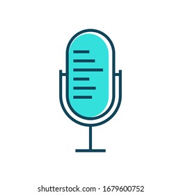 Mic icon vector on white background
