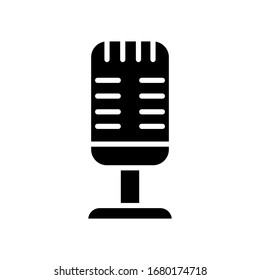 mic icon vector on white background