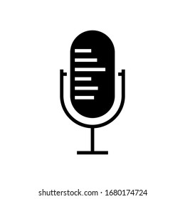 Icono de micrófono vector en fondo blanco