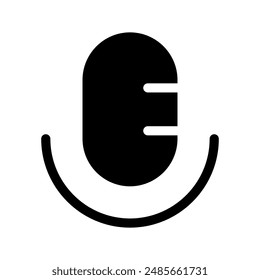 Mic Icon Vector Symbol Design Illustration