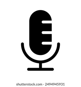 Ilustración de diseño de símbolo de Vector de icono de micrófono