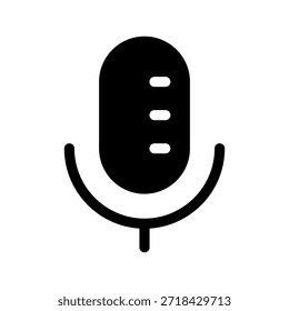 Ilustração de design de símbolo de vetor de ícone de microfone