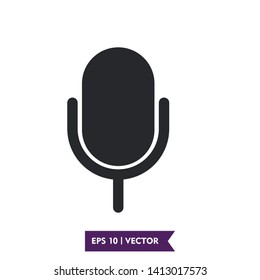 mic icon vector symbol, logo template, eps 10