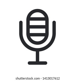mic icon vector symbol, logo template, eps 10