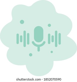 Mic icon for website mobile app presentation purposes