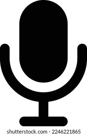 mic illustration with flat style