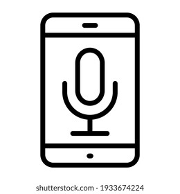 Mic in Smartphone, Symbol für Mobiles Mikrofon