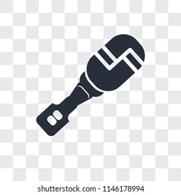 Mic interface vector icon isolated on transparent background, Mic interface logo concept