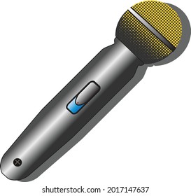 Mic with iron material design with silver and gold color combination