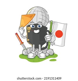 the mic japanese vector. cartoon character