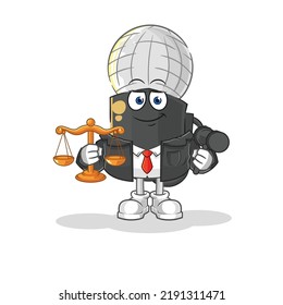the mic lawyer cartoon. cartoon mascot vector