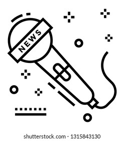 Mic line icon design 