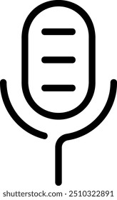 mic line icon illustration vector