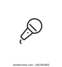 Mic  - Line Vector Icon