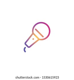 Mic  - Line Vector Icon