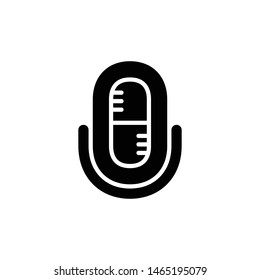 mic logo music template, vector music