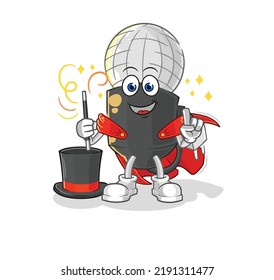 the mic magician illustration. character vector