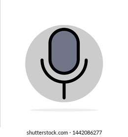 Mic, Microphone, Basic, Ui Abstract Circle Background Flat color Icon