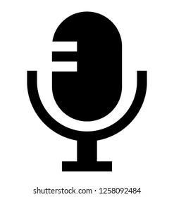 Mic, microphone glyph icon