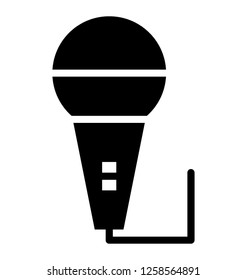 Mic, microphone glyph icon