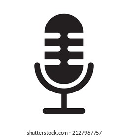 Mic, Microphone Icon Logo Design Vector Template Illustration