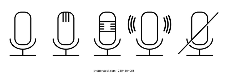 icono del micrófono micrófono silenciado icono del altavoz silenciado