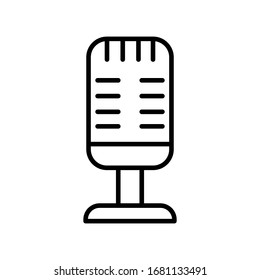 Grafik, Mikrofon-Symbol Vektorillustration Umrissstil