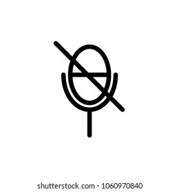 mic microphone mute disable icon vector template