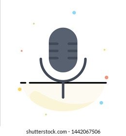 Mic, Microphone, Sound, Show Abstract Flat Color Icon Template