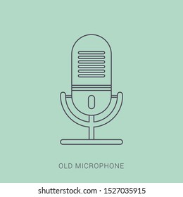 Mic, Microphone, Sound, Show Abstract Circle Background Flat color Icon