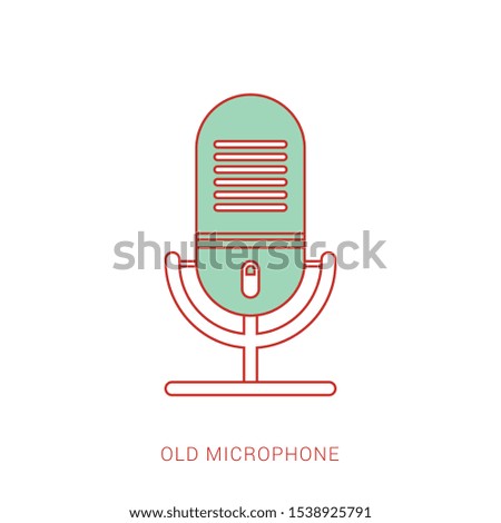 Mic, Microphone, Sound, Show Abstract Circle Background Flat color Icon