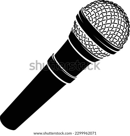 A mic, mike or microphone cartoon illustration icon