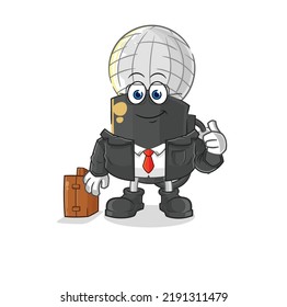 The Mic Office Worker Mascot. Cartoon Vector