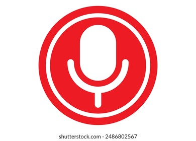 Icono de encendido y apagado del micrófono establecido en color blanco y negro con sombras. Micrófono encendido y micrófono apagado en negro. Micrófono silenciar ícono - Vector Icono

