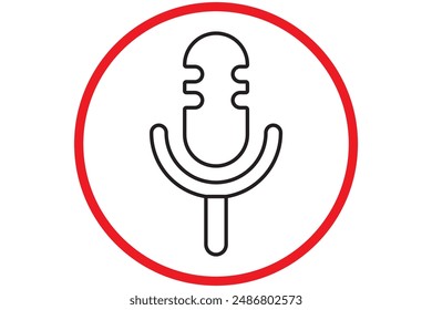 Mic on and mic off icon set in black and white color with shadows. Microphone on and microphone off in black. Microphone mute icon - Vector Icon

