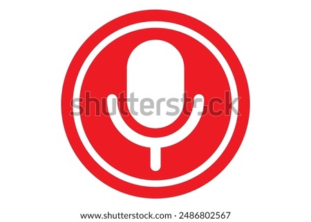 Mic on and mic off icon set in black and white color with shadows. Microphone on and microphone off in black. Microphone mute icon - Vector Icon

