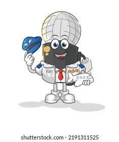 the mic pilot mascot. cartoon vector