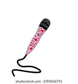 mic. The mic is pink. Usually used for events as a loudspeaker