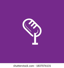 mic podcast illustration vector icon