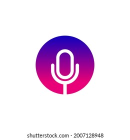 Design-Vektorgrafik-Logo von Mic Podcast
