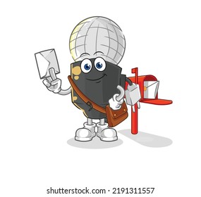 the mic postman vector. cartoon character