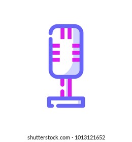 mic recorder voice acting icon colourfull shady outline