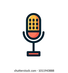 mic recoreder icon filled outline