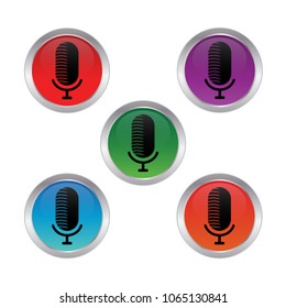 mic silhouette icon design template