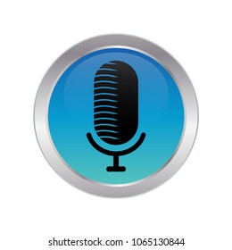 mic silhouette icon design template