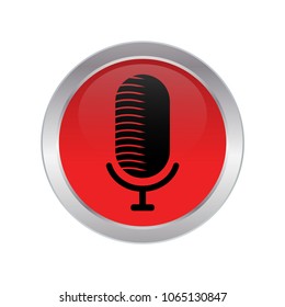 mic silhouette icon design template