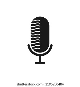 mic silhouette icon design template vector