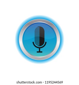 mic silhouette icon design template vector