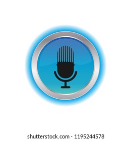 mic silhouette icon design template vector